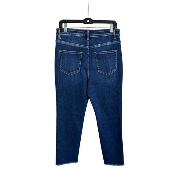 Vervet Blue Jeans Straight Leg Stretch Women’s Size 30 Raw Hem Dark Wash Denim - Picture 3 of 7